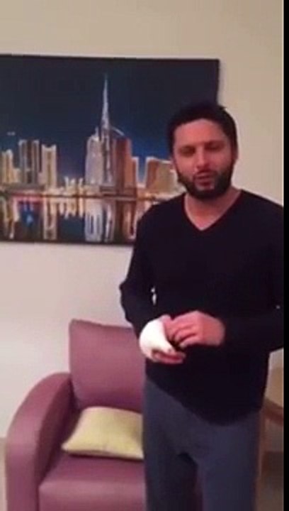 Video Message of Shahid Afridi After Getting 12 Stitches PSL