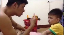 Dad makes math netizens son laughing