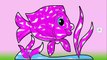 Learn colors for kids with fish coloring aquarium underwater coloring water baby bubbles f