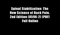 Spinal Stabilization: The New Science of Back Pain, 2nd Edition (8596-2) [PDF] Full Online