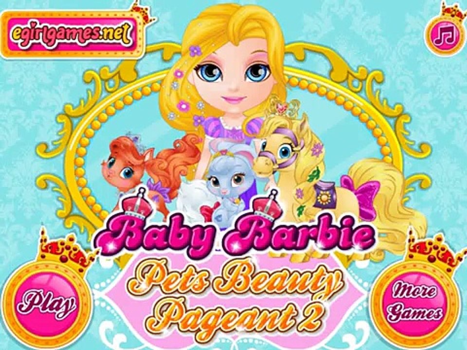 Juegos de Barbie para Niños Bebé Barbie Mascotas Concurso de Belleza 2 Niños Juego