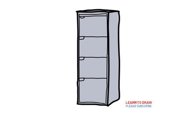 How To Draw a Filing Cabinet Step By Step