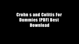 Crohn s and Colitis For Dummies [PDF] Best Download