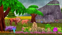 Lion Cartoons for Children | Lion Rain Dance for Rain Rain Go Away Nursery Rhyme For Children