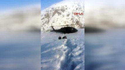 Muş Başbakan Yıldırım' I Taşıyan Helikoter Sis Nedeniyle Karla Kaplı Araziye Indi