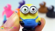 Play & Learn Colours with Play Dough Ducks Surprise Toys Disney Cars Frozen Minions Spider Man