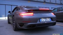 Porsche 991 Turbo S with Tubi Style Exhaust Launch Control Acceleration & Revs!