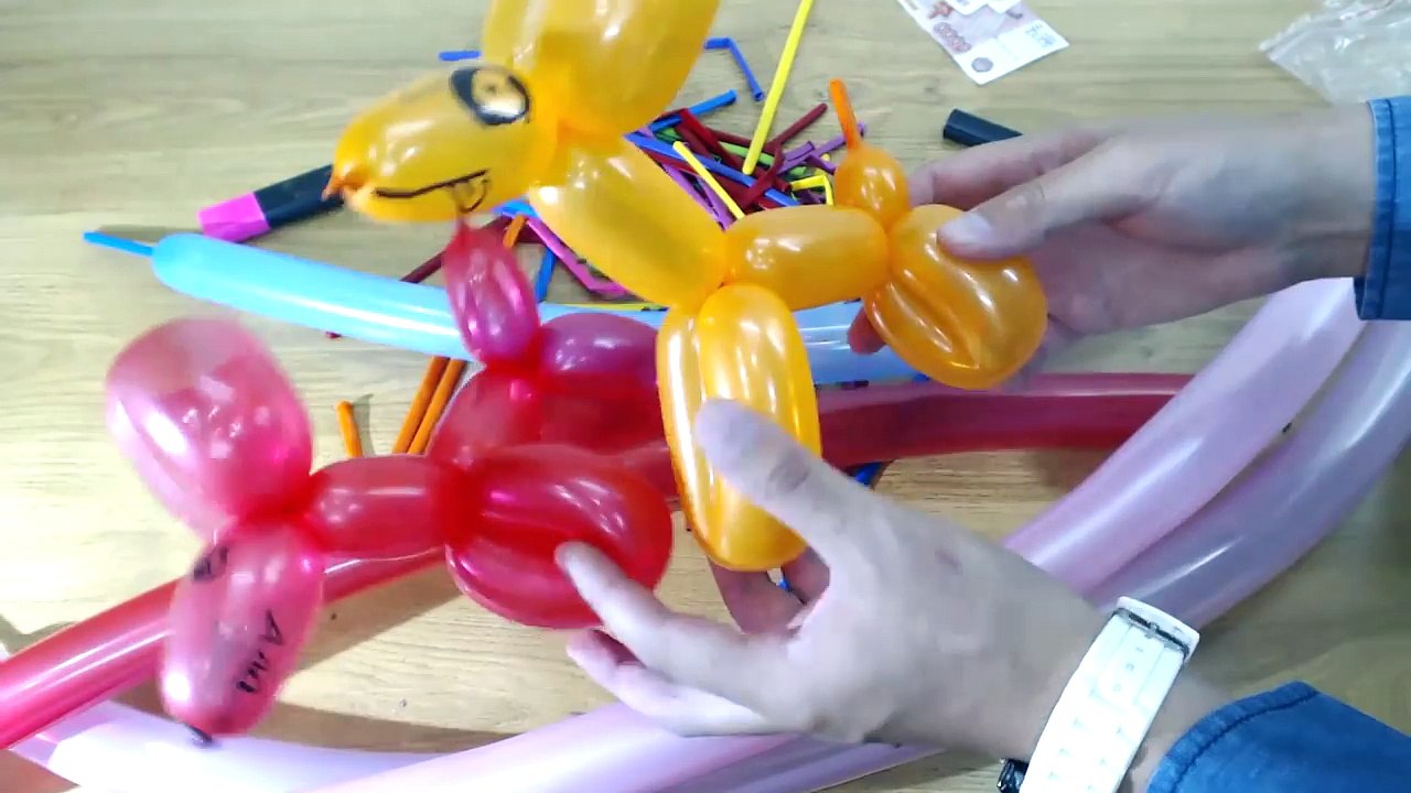 Звездатые шарики собачка и меч за 2 руб. распаковка aliexpress посылка ! Balloons inflate dog duck