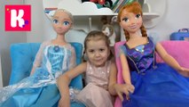 Подарок на День Рождения Кати который опоздал на 1 месяц Куклы FROZEN Эльза и Анна в рост Miss Katy новые серии видео