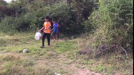 Wow Brave Boy Catch Water Snake And Fish By Hadnd