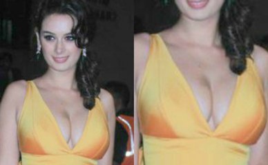Hot Evelyn Lakshmi Sharma Deep Clevarage show in Filmfare Awards 2017