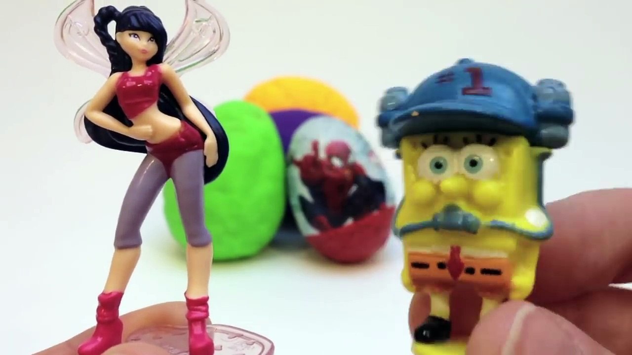 Плей-Doh Яйцо Человек-Паук Сюрприз Яйца Пластилин Человек-Паук Яйца Клуб Винкс Спанч Боб