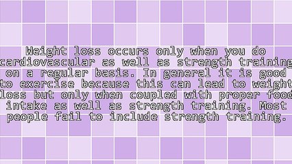 Weight Loss Achieved by Resistance Training