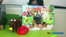 DOGGIE DOO Dog Pooping family fun game for kids Egg Surprise Toys Ryan ToysReview