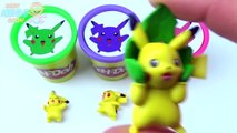 Cups Play Doh Clay Pokemon GO Pikachu Collection Toys Learn Colors in English
