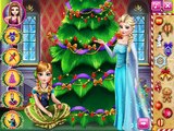 La pelcula de dibujos animados juego el corazón Frío: elsa y anna adornan el árbol de navidad Frozen Christmas Tree Design