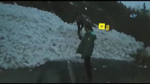 Ardahan-Şavşat Yoluna Çığ Düştü