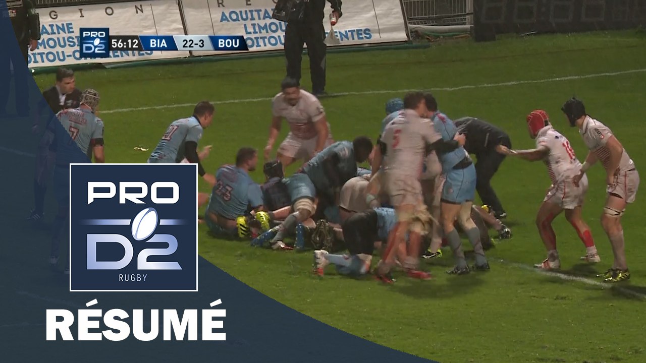 PRO D2 - Résumé Biarritz-Bourgoin: 29-10- J23 - Saison 2016/2017