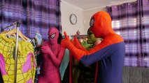 Joker LIPSTICK ATTACK vs Frozen Elsa w Spiderman, Anna, Maleficent! Funny Superhero Video