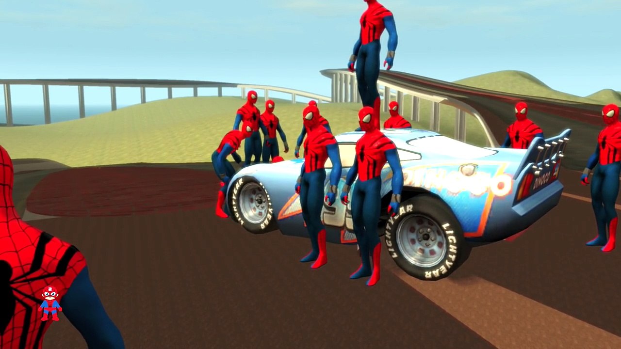 Spiderman Fire Truck Wheels on the Bus Nursery Rhymes A+SuperheroSchool