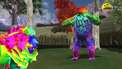 Learn Dinosaur color Song Nursery children learning colors Cars And Spider Man Funny Dance