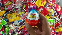 A lot of New Candy Minions Surprise Eggs Spongebob Lollipops Learn Colors with Candy