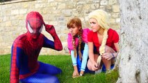 Joker stolen costumes Spiderman! W/ Frozen Elsa, Pink Spidergirl - Funny Superheroes Video