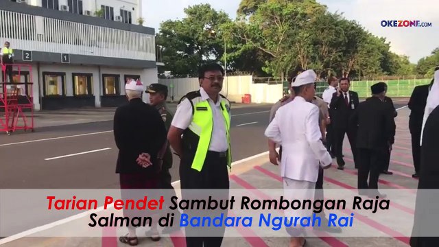 Tarian Pendet Sambut Rombongan Raja Salman di Bandara Ngurah Rai