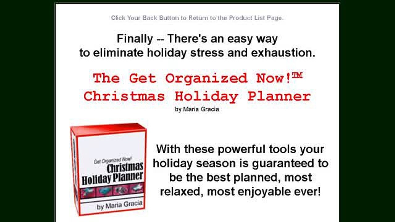 Holiday Planner