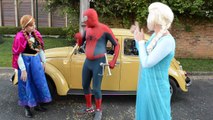 Frozen Elsa vs Joker Dentist! w/ Spiderman, Frozen Anna, Hulk! Real Life Superheroes Funny