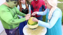 Frozen Elsa LIPSTICK ATTACK MAKEUP CHALLENGE vs Anna, Spiderman! Funny Superhero Video in
