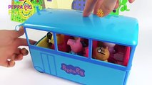 Nick Jr. PEPPA PIG School Bus, Sound, Song, Miss Rabbit, Candy Cat Toy Surprises Playset /