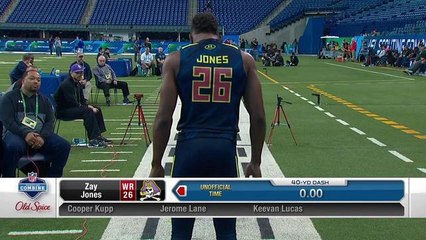 Zay Jones runs an unofficial 4.46 40-yard dash