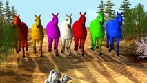 3D лошадь песен краски | стишки лошадь для детей | Цвет песни для детей | лошадь видео ФО