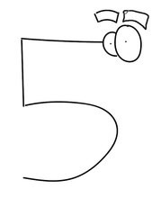 How To Draw With 5 Number Groundhog Drawing