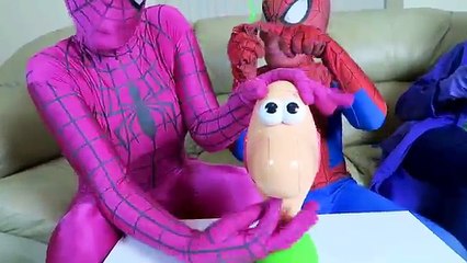 Spiderman vs Frozen Elsa vs Joker - GROSS GOOEY LOUIE BOOGERS! w/ Rainbow Hair! - Funny Su