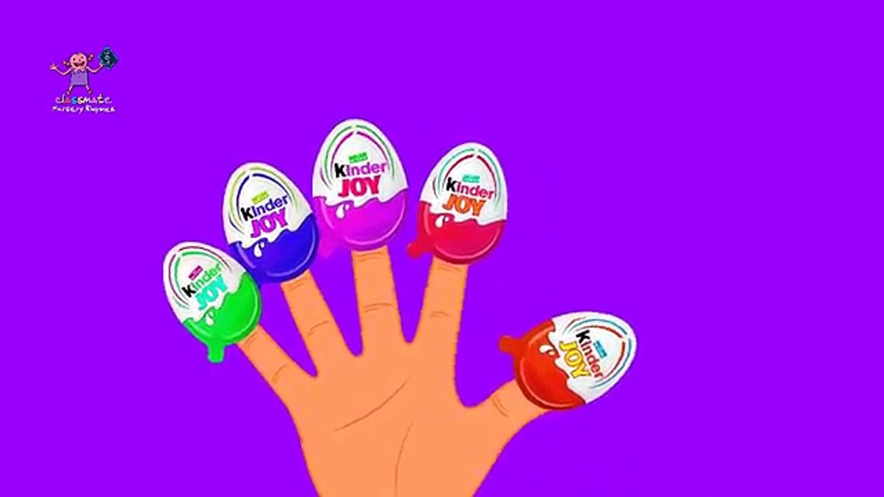 Giant Kinder Joy Surprise Eggs Finger Family Nursery Rhyme | Kinder Joy Finger Family Song