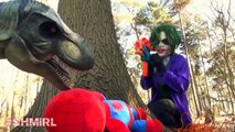 Человек-паук против Халка Т-Рекс против динозавров головоломки Человек-Паук Битва супергероев в реальной жизни удовольствие