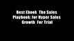 Best Ebook  The Sales Playbook: for Hyper Sales Growth  For Trial