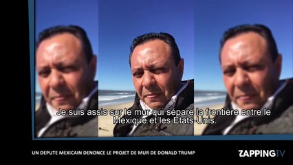 Donald Trump : Un député mexicain enjambe le mur aux États-Unis pour dénoncer le projet (Vidéo)