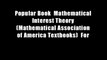 Popular Book  Mathematical Interest Theory (Mathematical Association of America Textbooks)  For