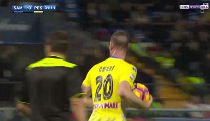 Alberto Cerri Goal - UC Sampdoria 1-1 Pescara Calcio - (04/03/2017) / SERIE A