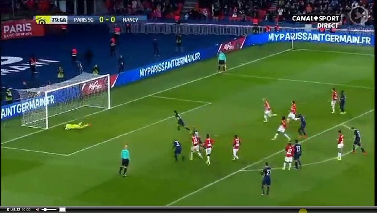 Cavani Penalty Goal - Paris Saint Germain vs Nancy 1-0  04.03.2017 (HD)