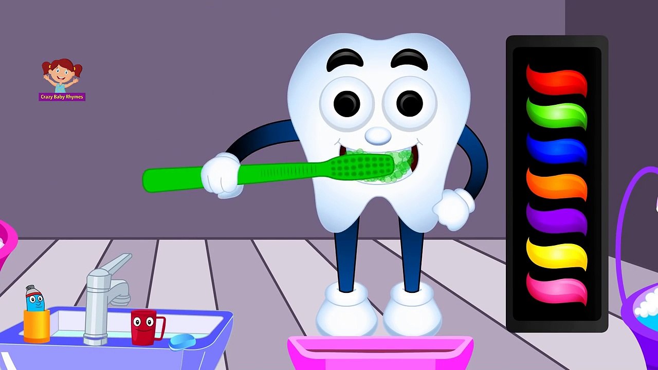 Learn Colors with Teeth Brush, Teach Colours, Baby Children Kids Learning Videos by Baby R