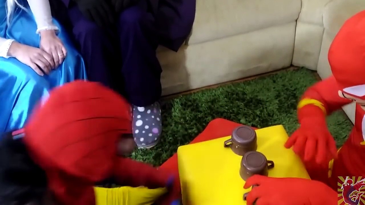 Frozen Elsa vs POO & FART PRANK with Spiderman Toilet Battle! Joker Superhero Fun