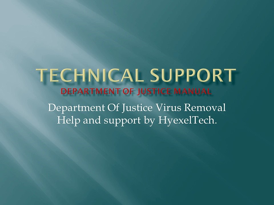 Department of justice manual removal