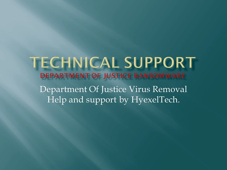 Department of justice ransomware block computer screen