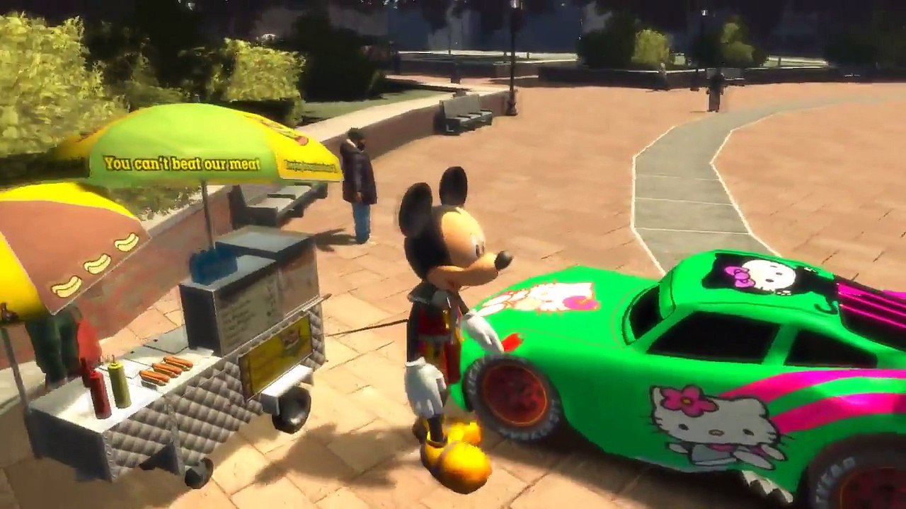 Mickey Mouse Having Fun with McQueen Car Colors Nursery Rhymes and Children Songs with Action