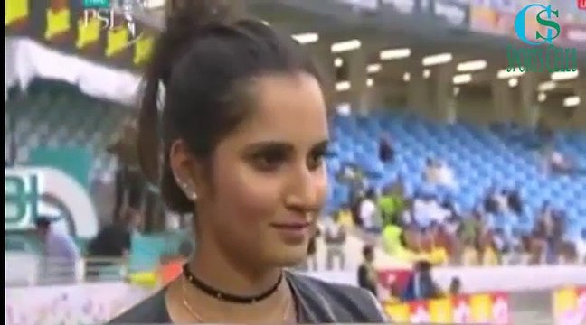 Sania Mirza in PSL Match. Watch what she said about PSL and Shoaib Malik