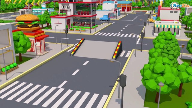 Çizgi Film - Polis arabası e trafik işaretini öğretiyor